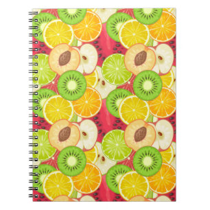 Colourful Fun Fruit Pattern Notebook