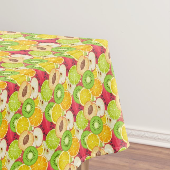 Colourful Fun Fruit Pattern Tablecloth (In Situ)