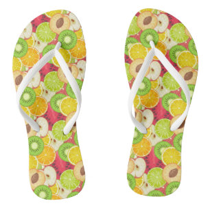 Colourful Fun Fruit Pattern Thongs