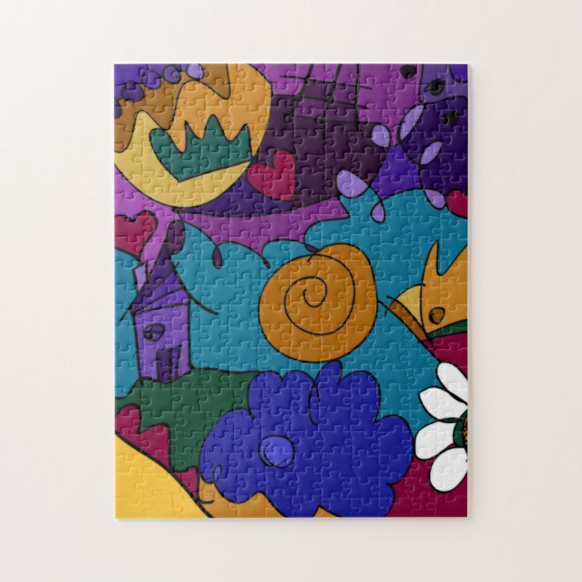 Colourful, Fun, Funky Doodle Art Puzzle (Vertical)
