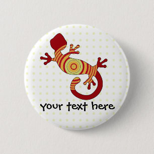 Colourful Fun Gecko Lizard 6 Cm Round Badge