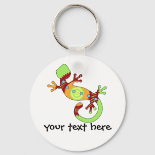 Colourful Fun Gecko Lizard Key Ring