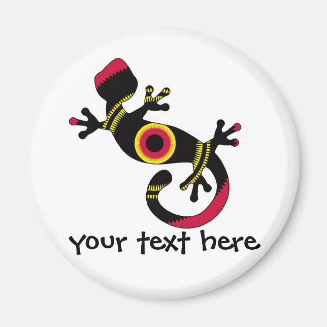 Colourful Fun Gecko Lizard Magnet (Front)