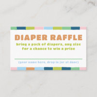 Colourful Fun Gender Neutral Baby Diaper Raffle