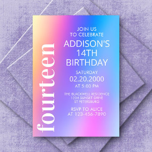 Colourful Fun Girls' Birthday Invitation