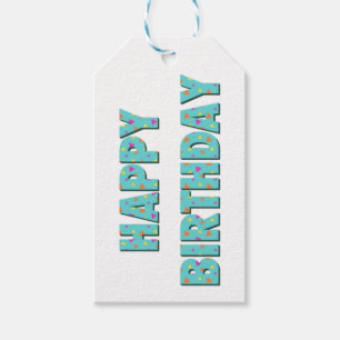 Colourful Fun Happy Birthday Gift Tags