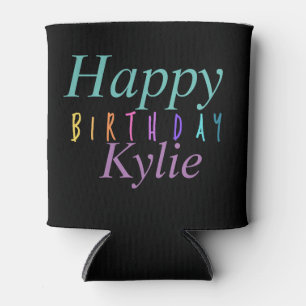 Colourful Fun Happy Birthday Text Women’s Can Cooler