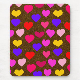 Colourful Fun Hearts for Valentines Mouse Pad