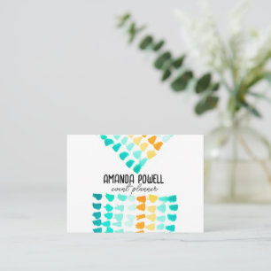 colourful fun modern clean patterned custom business card