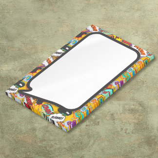 Colourful Fun Modern Comic Book Speech Bubble Post-it Notes