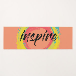Colourful, fun, modern vibrant cool design Inspire Yoga Mat