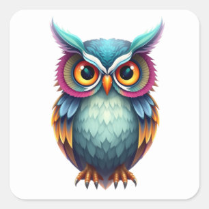 Colourful Fun Owl Stickers