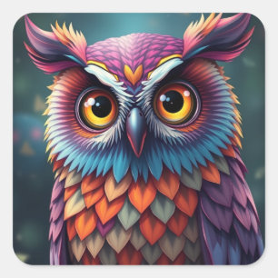 Colourful Fun Owl Stickers