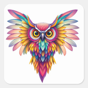 Colourful Fun Owl Stickers