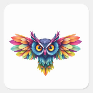 Colourful Fun Owl Stickers