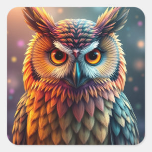 Colourful Fun Owl Stickers