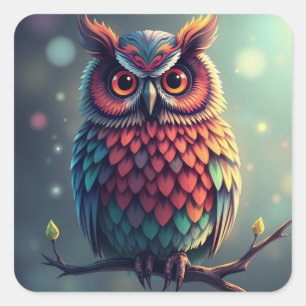 Colourful Fun Owl Stickers