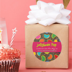 Colourful Fun Retro Jellybeans Pop Custom Sticker