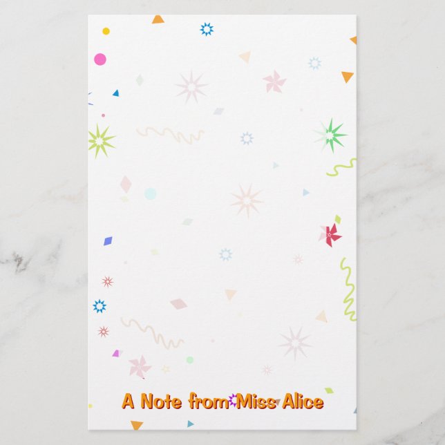Colourful Fun Stationery | Note (Front)