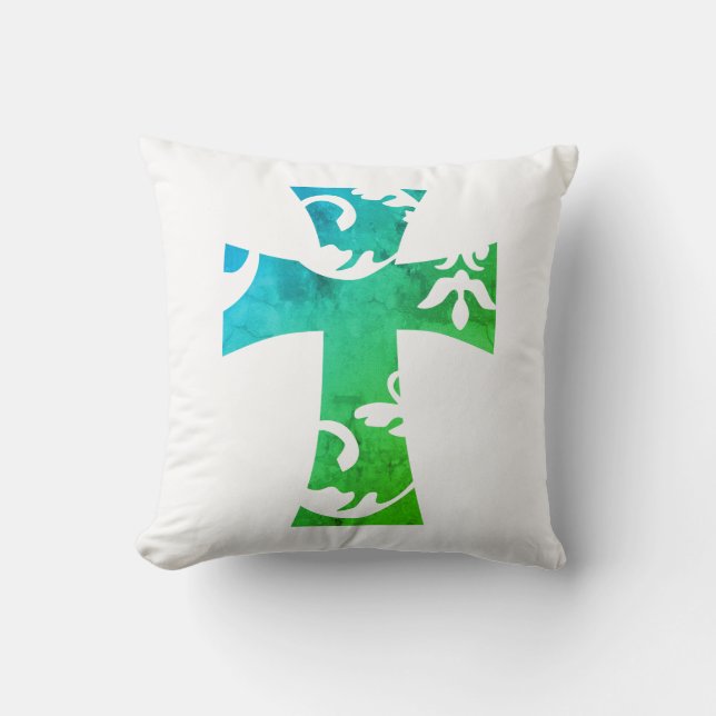 colourful fun SWIRL CROSS |  Cushion (Front)