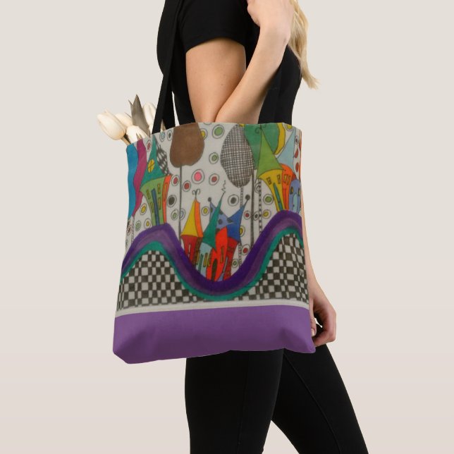 Colourful fun tote bag (Close Up)