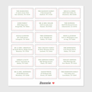 Colourful Fun Wedding Guest Recipient Name Address