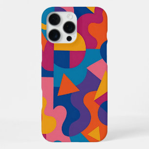 Colourful Funky Amorphous Shapes Art Pattern iPhone 16 Pro Max Case