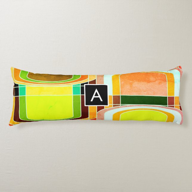 Colourful Funky Retro Inspired Body Cushion (Front)