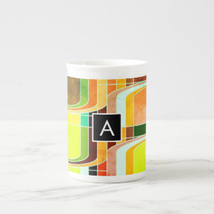 Colourful Funky Retro Inspired Bone China Mug