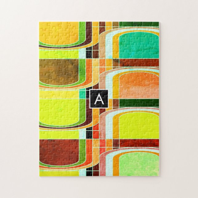 Colourful Funky Retro Inspired Jigsaw Puzzle (Vertical)