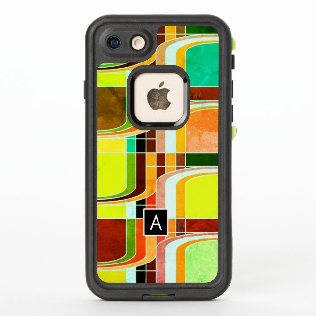 Colourful Funky Retro Inspired LifeProof iPhone Case (Back)