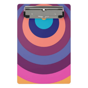 Colourful Funky Stripes Modern Geometric Pattern Mini Clipboard
