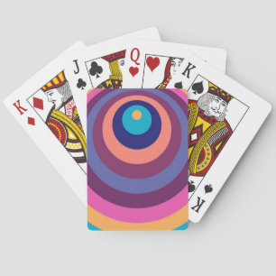Colourful Funky Stripes Modern Geometric Pattern Playing Cards