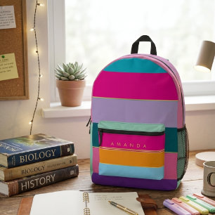 Colourful Funky Stylish Chic Trendy Printed Backpack