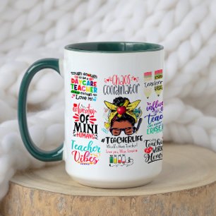 Colourful Funny Best School Teacher Appreciation Mug