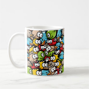 Colourful Funny Cute Cartoon Birds  Coffee Mug