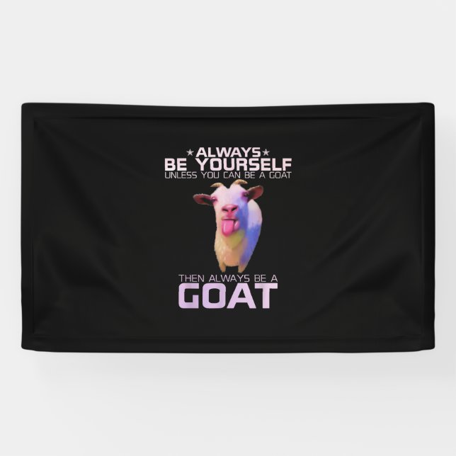 Colourful Funny Goat Gift Banner (Horizontal)