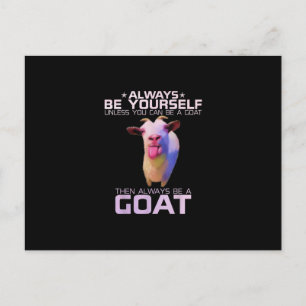Colourful Funny Goat Gift Invitation Postcard