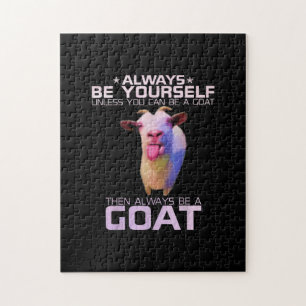 Colourful Funny Goat Gift Jigsaw Puzzle
