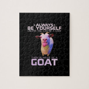 Colourful Funny Goat Gift Jigsaw Puzzle