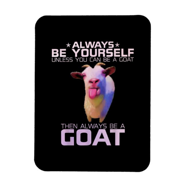 Colourful Funny Goat Gift Magnet (Vertical)