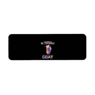 Colourful Funny Goat Gift Return Address Label