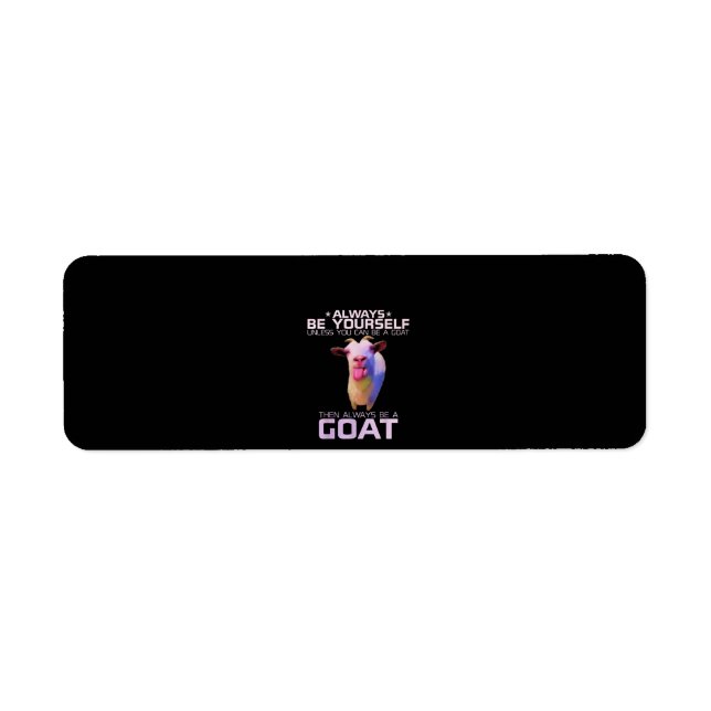 Colourful Funny Goat Gift Return Address Label (Front)