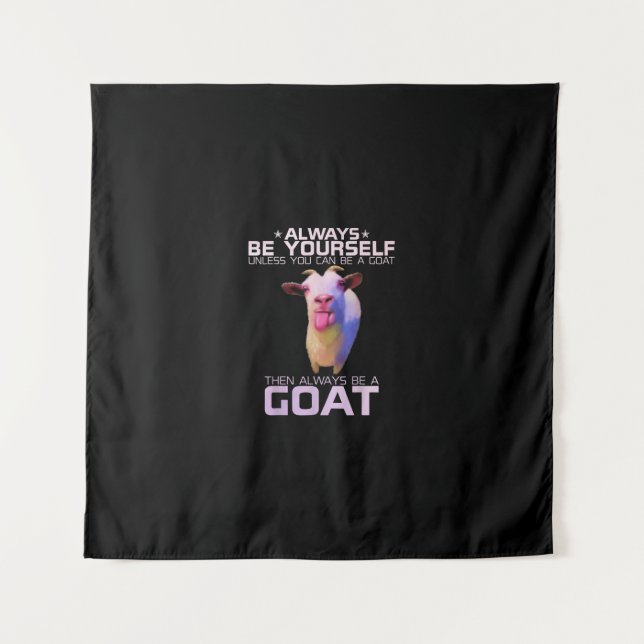 Colourful Funny Goat Gift Tapestry (Front)