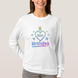 colourful funny I love my 50th birthday design T-Shirt