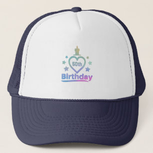 colourful funny I love my 50th birthday design Trucker Hat