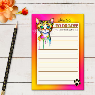 Colourful Funny Kitty To Do List  Post-it Notes