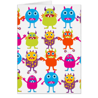 Colourful Funny Monster Party Creatures Bash
