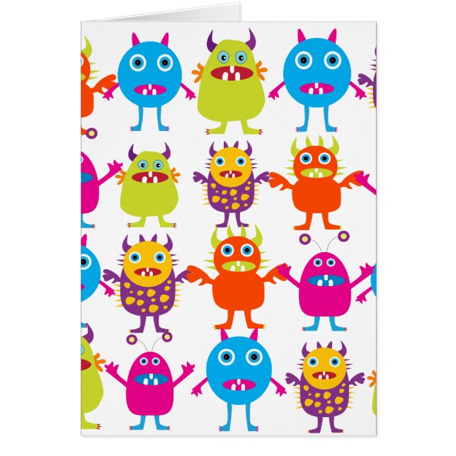 Colourful Funny Monster Party Creatures Bash (Front)