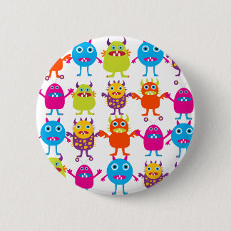 Colourful Funny Monster Party Creatures Bash 6 Cm Round Badge